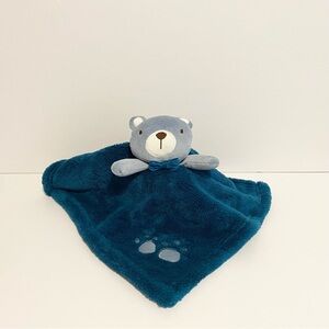 Sandy Simon Dark Blue Teddy Bear Lovey Security Blanket Plush Stuffed Animal Toy